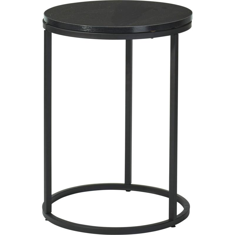 H S Collection Odkládací stolek sada 2 ks černá 40+50 cm