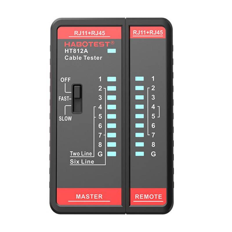Habotest Tester síťových kabelů HT812A RJ45/RJ14/RJ12/RJ9