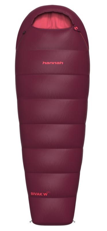 Hannah Bivak W 240 rhododendron/poppy red II dámsky spacák IBA pre výšku do 175 cm Pravý (VÝPREDAJ)