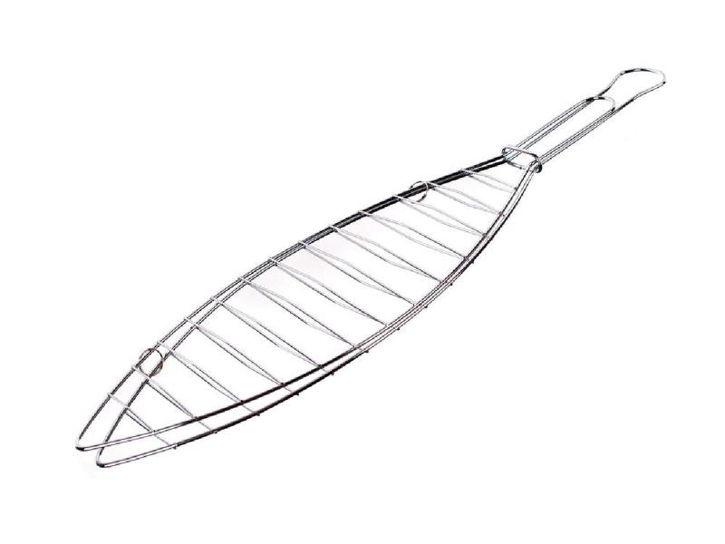 HAPPY GREEN Opékač na rybu 30cm BBQ, dřev. rukojeť