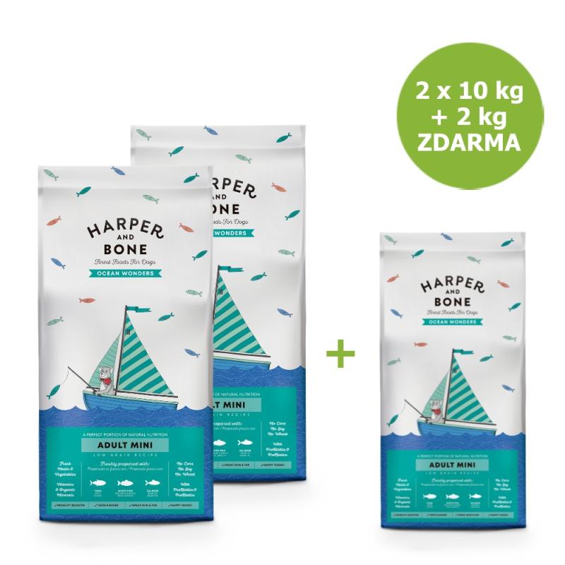 Harper and Bone Dog Adult Mini divy oceánu x 10 kg + 2 kg ZDARMA