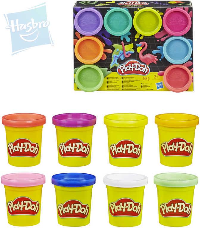 Hasbro PLAY-DOH Modelína dětská set 8 kelímků neonové barvy 2 druhy