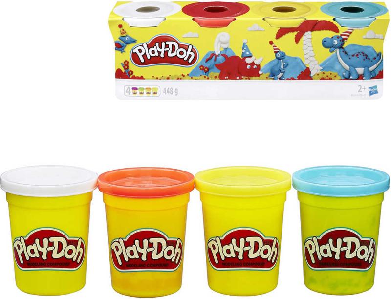 Hasbro PLAY-DOH Modelína sada 4 kelímky 448g dinosauři