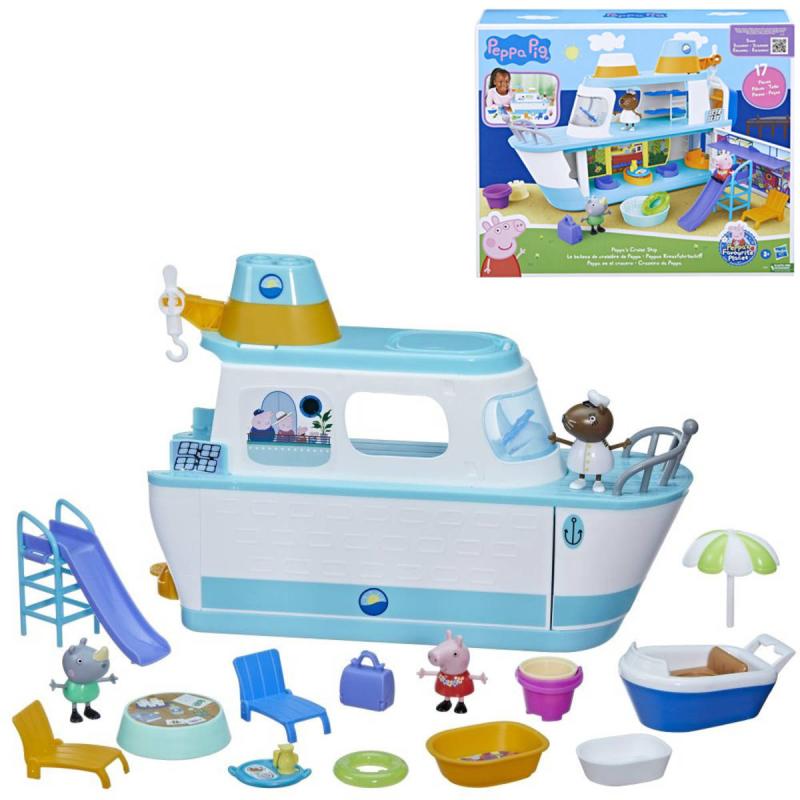 Hasbro Výletní loď Peppa Pig herní set se 3 figurkami a doplňky v krabici