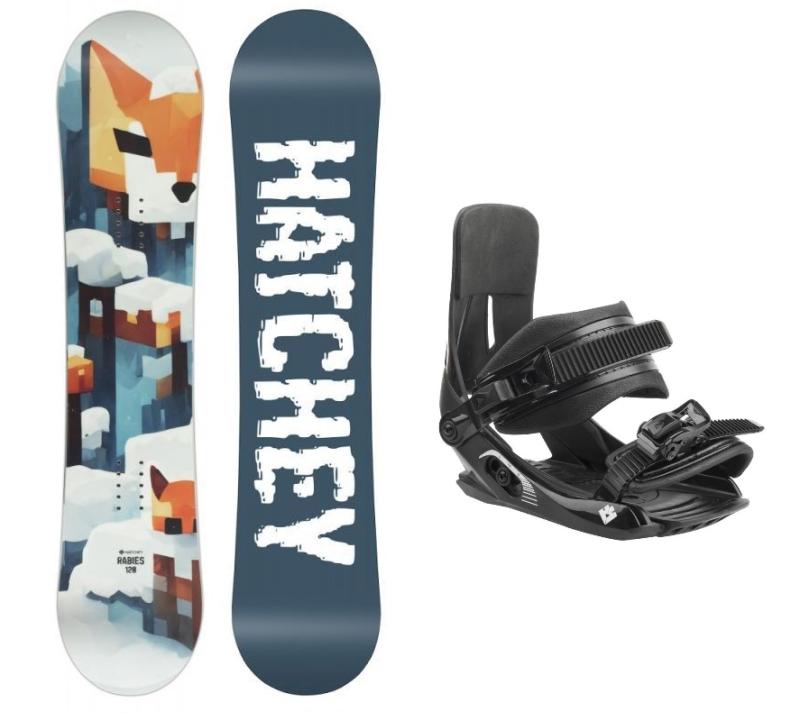 Levně Hatchey Rabbies juniorský snowboard + Hatchey Tactic Junior vázání - 140 cm + EU 33-39