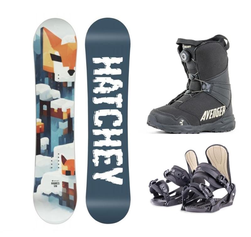 Hatchey Rabies juniorsky snowboard + Beany Junior viazanie + Beany Avenger BS topánky