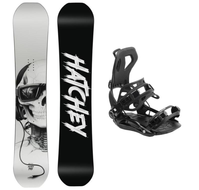 Levně Hatchey Sillence freestyle snowboard + Hatchey Fastec vázání - 145 cm + M, black (EU 39-42)