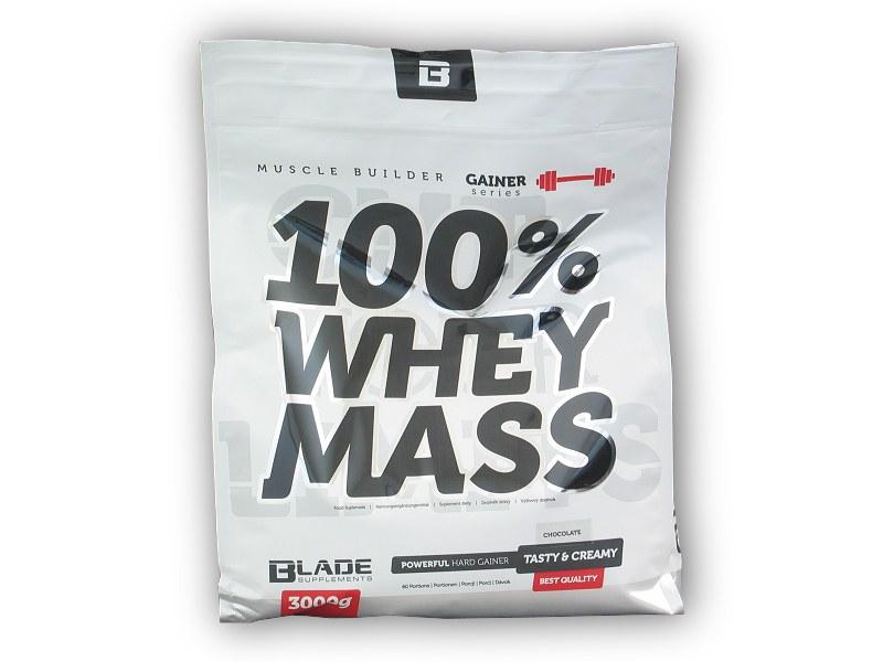 Levně Hi Tec Nutrition BS Blade 100% Whey Mass Gainer 3000g - Bílá čokoláda