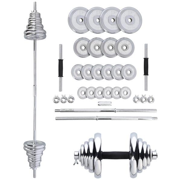 HMS Činkový set v kufru STC50 2x25 kg, chrom