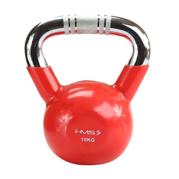 HMS Kettlebell s chrómovaným úchopom KTC 10 kg červený