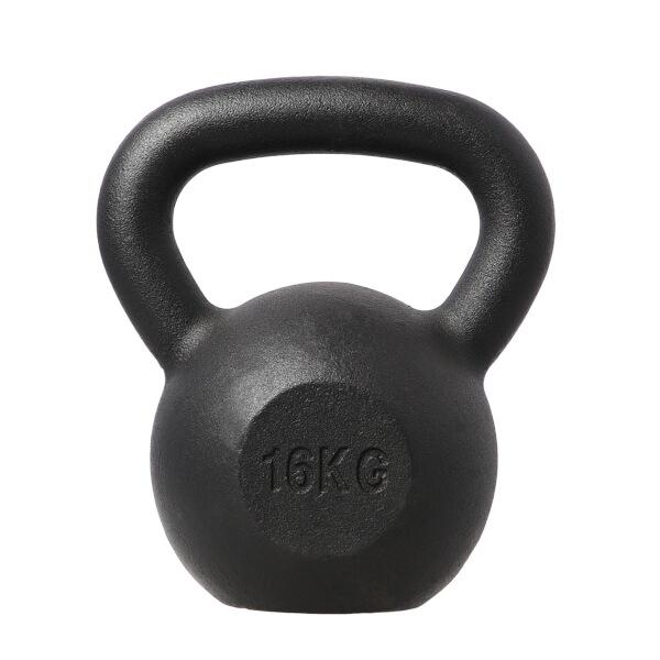 HMS Litinový kettlebell KZG16 16 kg, černý