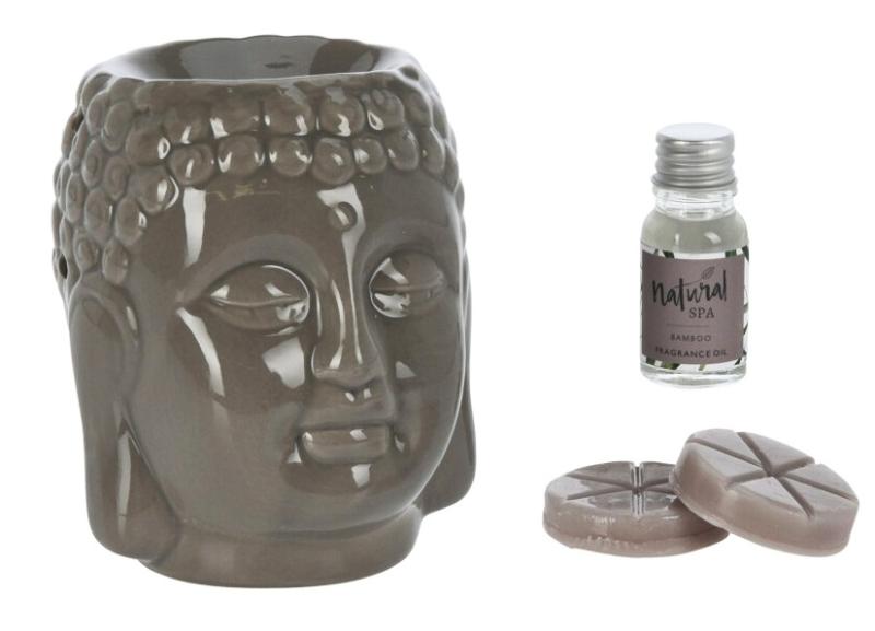 Homestyling Aroma lampa sada 4 ks SPA BUDDHA hnědá