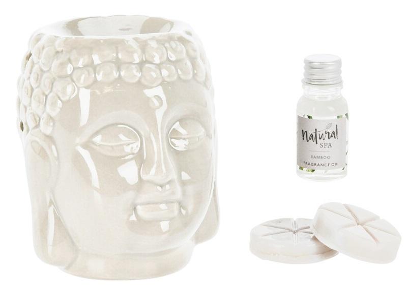 Homestyling Aroma lampa sada 4 ks SPA BUDDHA krémová