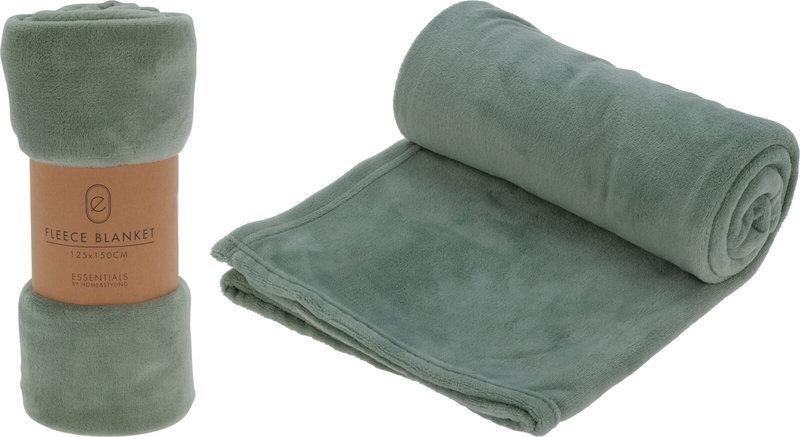 Homestyling Deka fleece 125 x 150 cm ESSENTIALS olivová