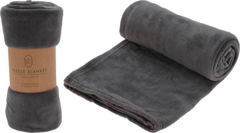 Homestyling Deka fleece 125 x 150 cm ESSENTIALS šedá