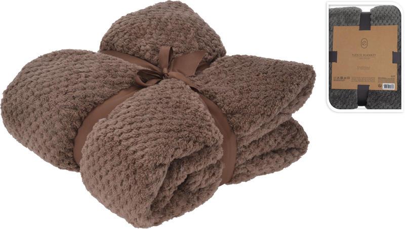 Homestyling Deka fleece 130 x 170 cm PREMIUM hnědá