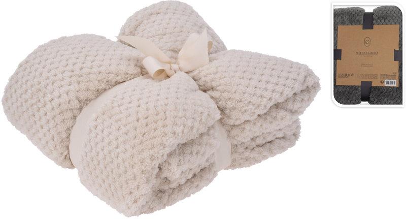 Homestyling Deka fleece 130 x 170 cm PREMIUM krémová