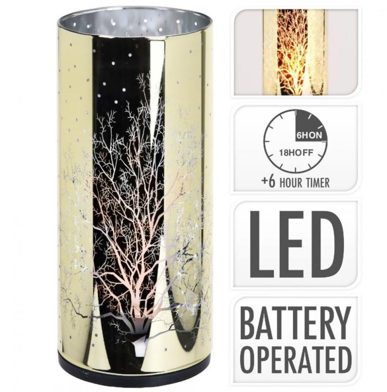 Homestyling LED dekorativní skleněný válec 7x15 cm