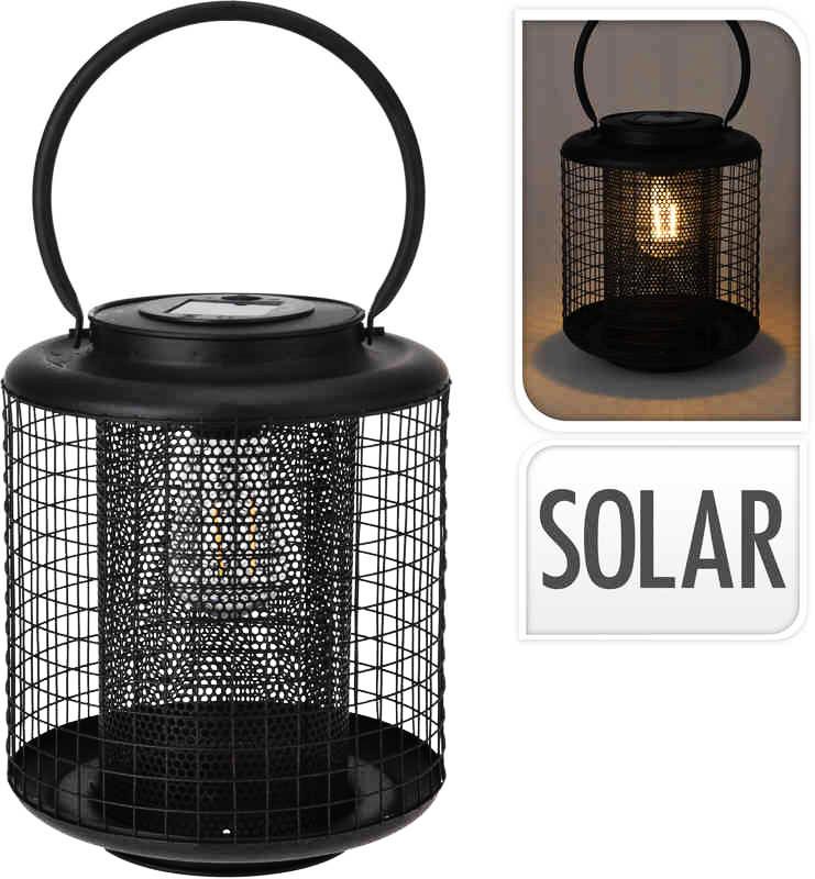 Homestyling Lucerna s LED žárovkou kovová 17 x 22 cm