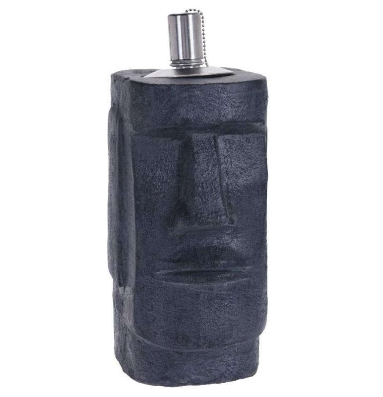 Homestyling Olejová lampa MOAI 31 cm černá