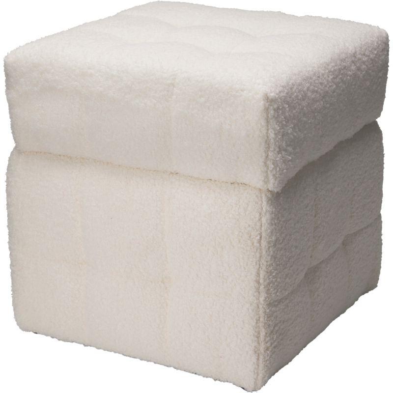 Homestyling Taburet s úložným prostorem 38x38x37 cm bílá