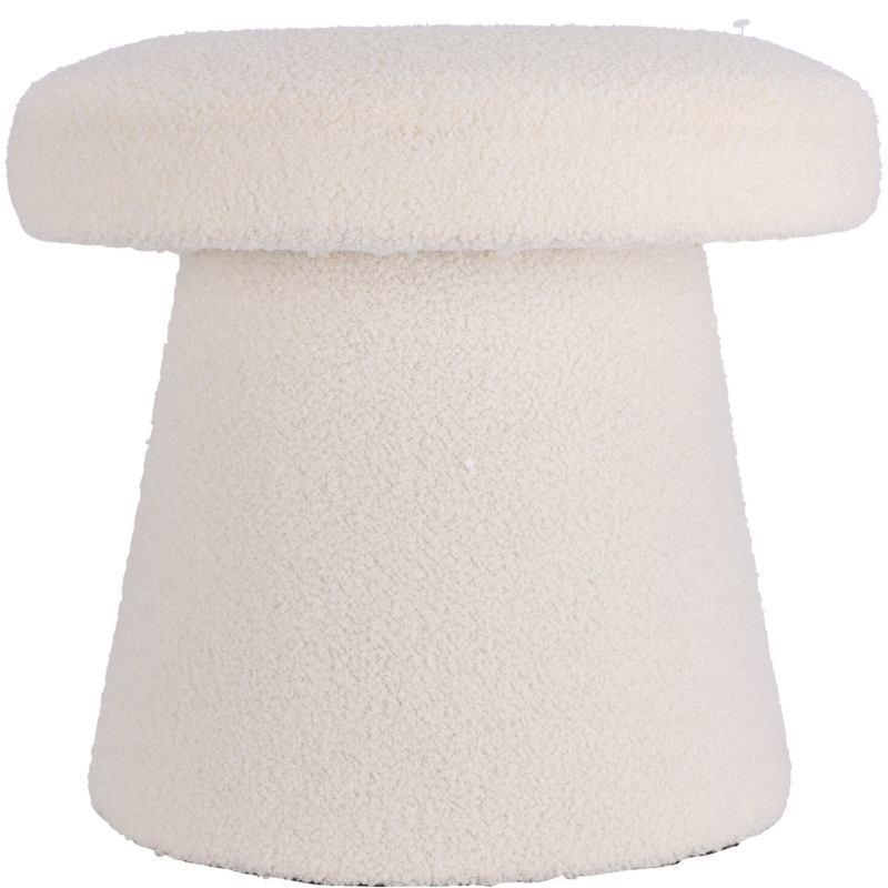 Homestyling Taburet ve tvaru houby 43 cm bílá