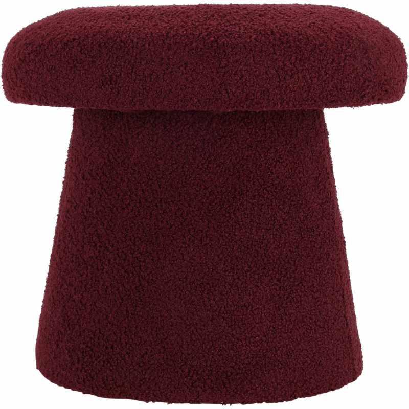 Homestyling Taburet ve tvaru houby 43 cm burgundy