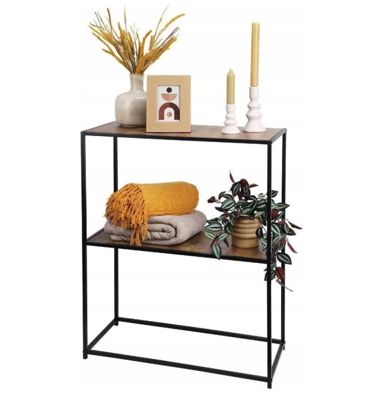 Homestyling Úložný regál 2 police 85cm