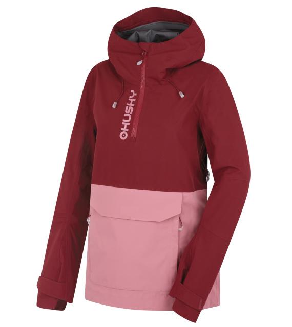 Husky Nabbi L bordo/pink dámska outdoor bunda