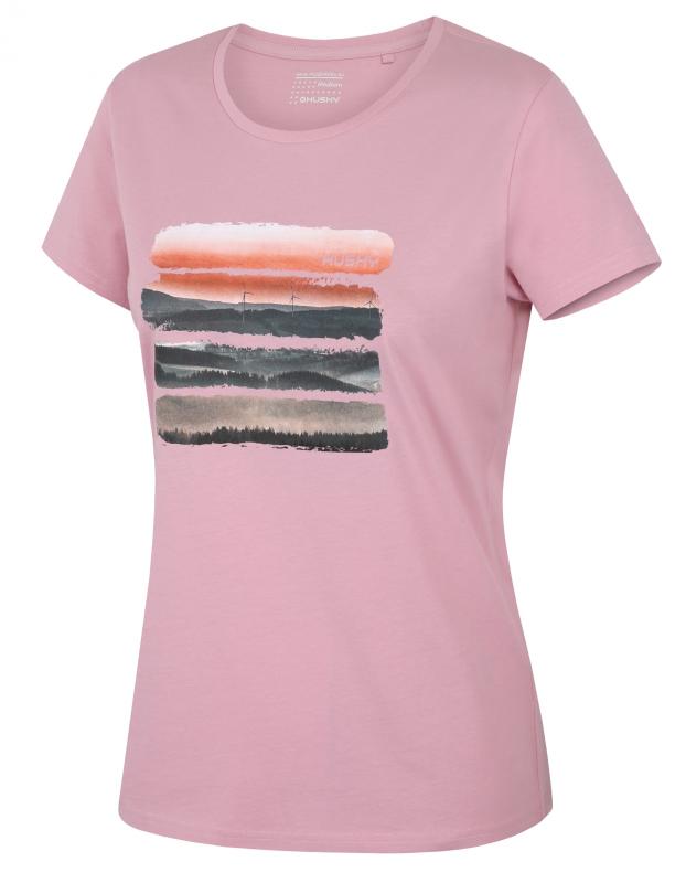 Husky Tee Vane L light pink dámské bavlněné triko