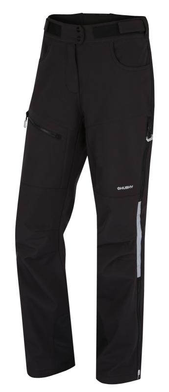 Husky Keson L black dámske softshellové nohavice