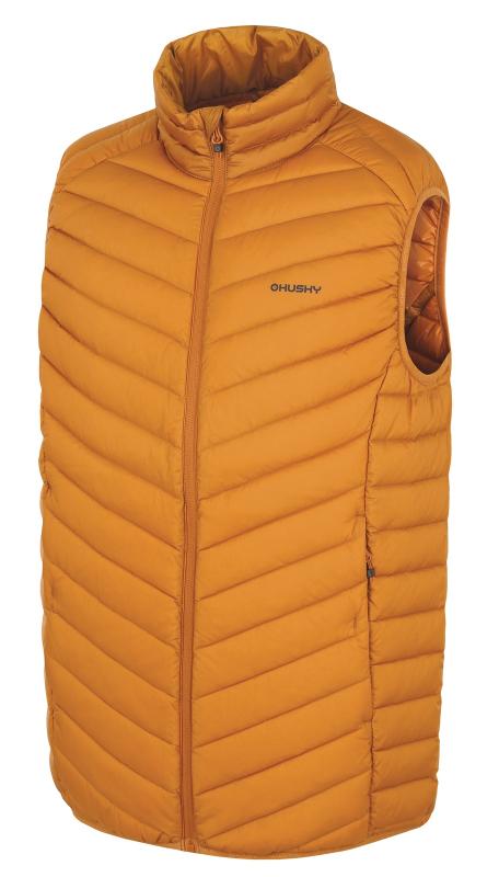 Husky Dresles M mustard pánská péřová vesta