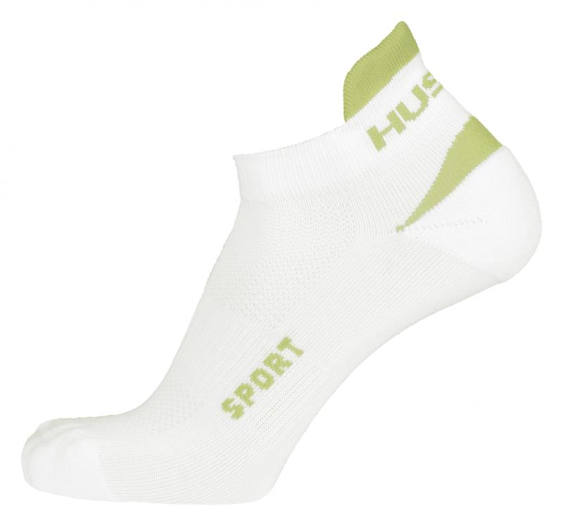 Husky Sport bílé/sv. zelené ponožky