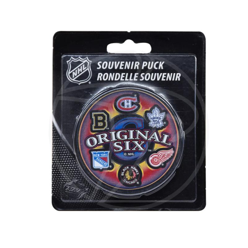 InGlasCo Fanúšikovský puk NHL All Original 6 Teams Blister(1ks)