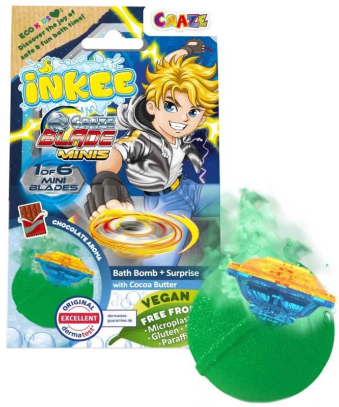 INKEE Šumivá koule do koupele s překvapením Blade Minis s vůní čokolády