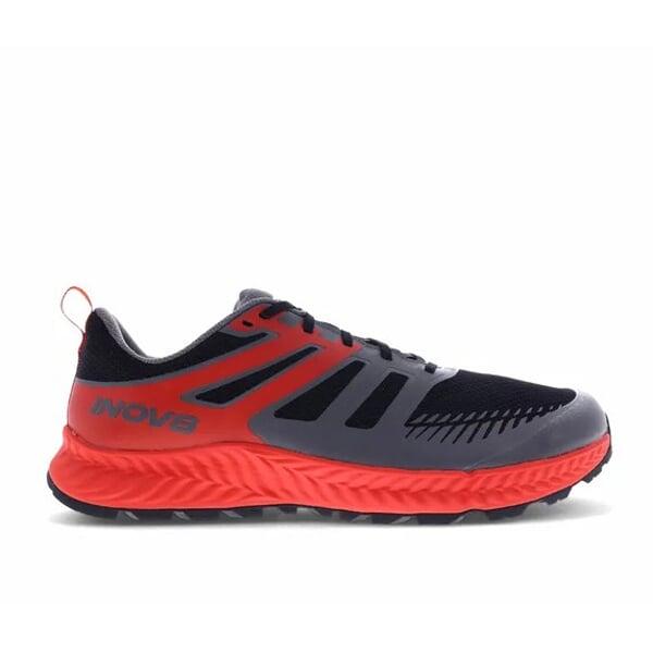 Inov-8 TRAILFLY M (wide) black/fiery red/dark grey - červená běžecká obuv
