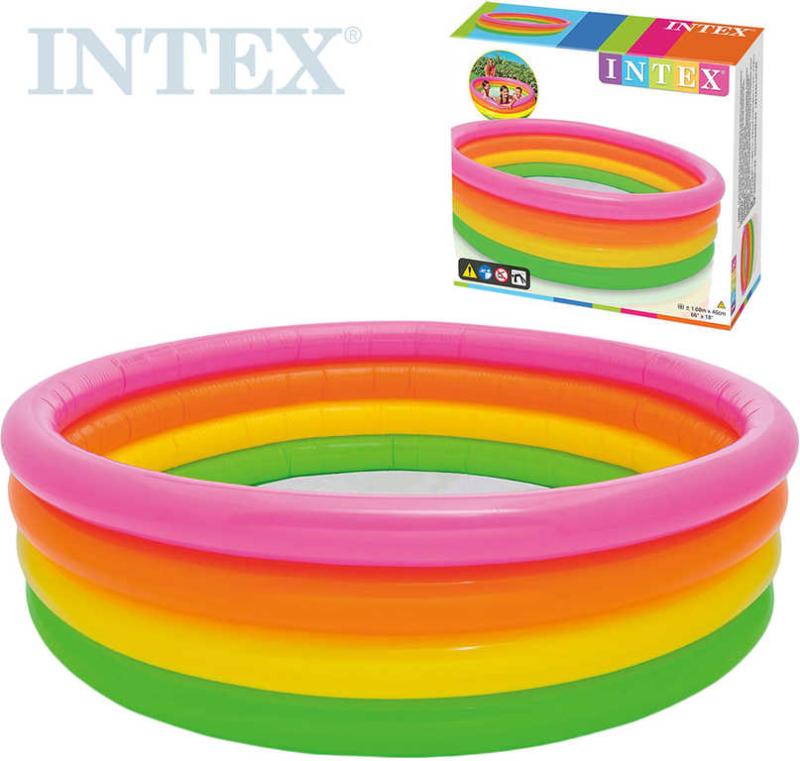 Intex Bazén dětský nafukovací 168x46cm čtyřbarevný kruh Sunset glow 56441