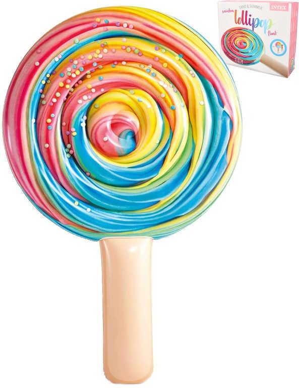 Intex Lehátko nafukovací lízátko duhové 198x127cm matrace na vodu 58754