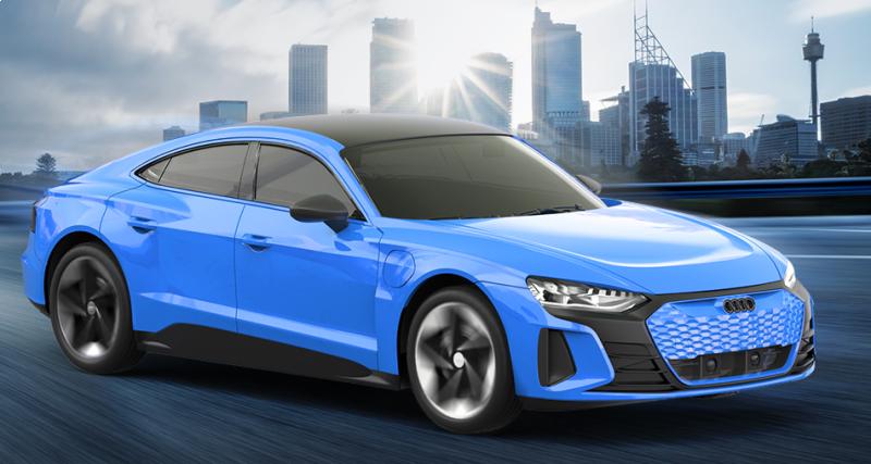 IQ models Audi RS e-tron GT na diaľkové ovládanie - modrá