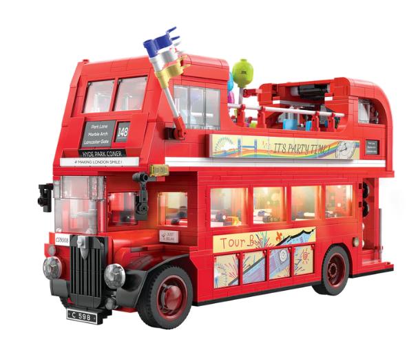 IQ models Londýn Vintage Tour Bas - Stavebnica autobusu 1770 dielikov