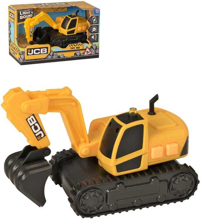 JCB Rypadlo pásový bagr pracovní stroj na baterie Světlo Zvuk plast