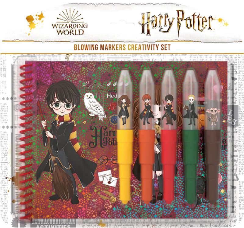 Jiri Models Kreativní set foukací fixy 5ks + notes Harry Potter