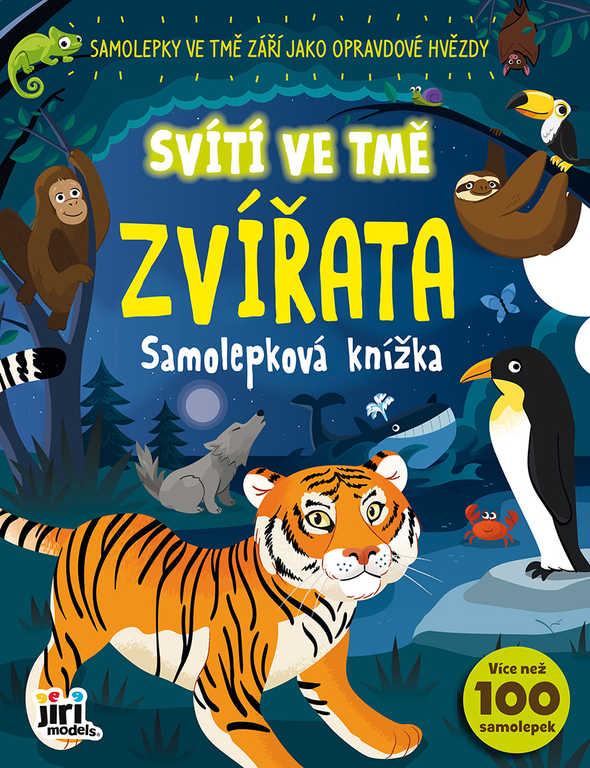 Jiri Models Samolepková knížka zvířata svítí ve tmě fosforeskuje