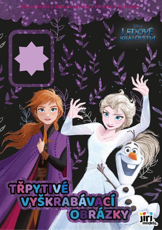 Jiri Models Třpytivé vyškrabávací obrázky + omalovánky Ledové Království