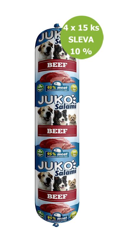 JUKO Salami Beef (hovězí) 1 kg, 4 x15 ks -