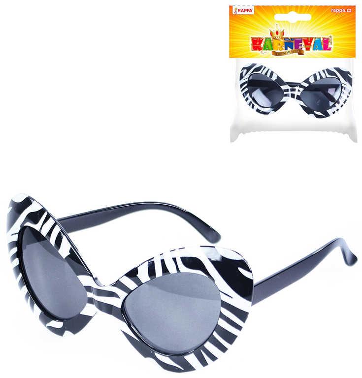 KARNEVAL Brýle retro černobílé dospělé (karnevalový doplněk)