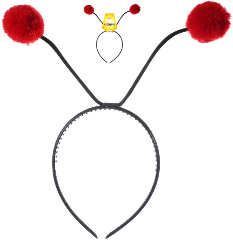 KARNEVAL Čelenka s tykadly beruška dětská (karnevalový doplněk)