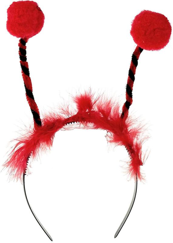 KARNEVAL Čelenka s tykadly beruška (karnevalový doplněk)