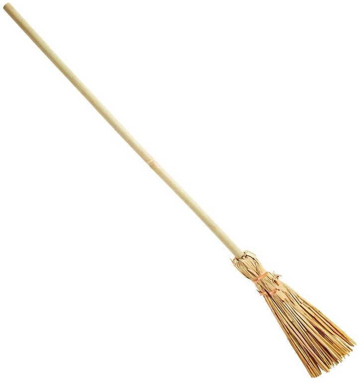 KARNEVAL DŘEVO Koště čarodějnické 107cm (karnevalový doplněk)
