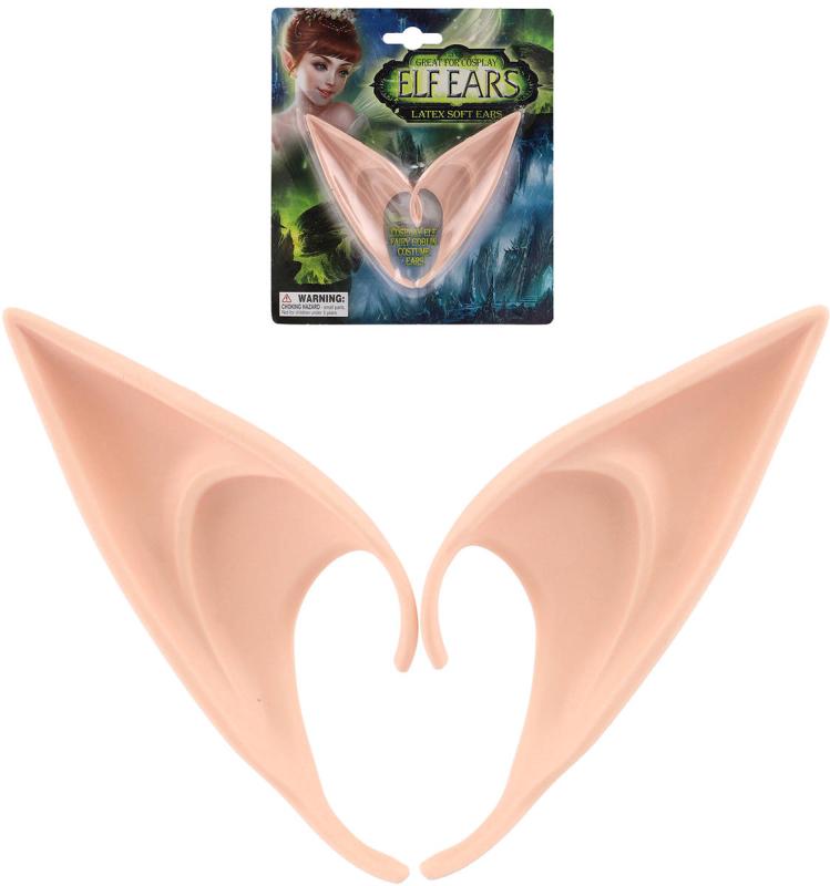 KARNEVAL Elfí uši set 2ks latexové 12cm (karnevalový doplněk)